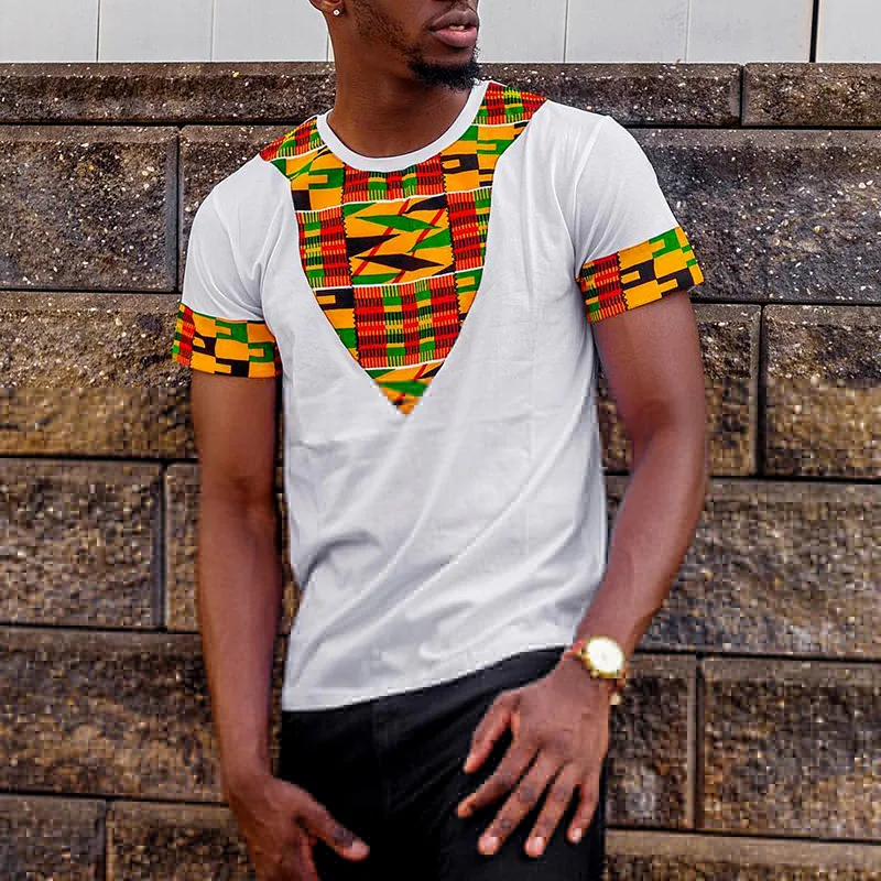 Dashiki Shirt Men - Vintage African Style T-Shirts Ethnic Tribal