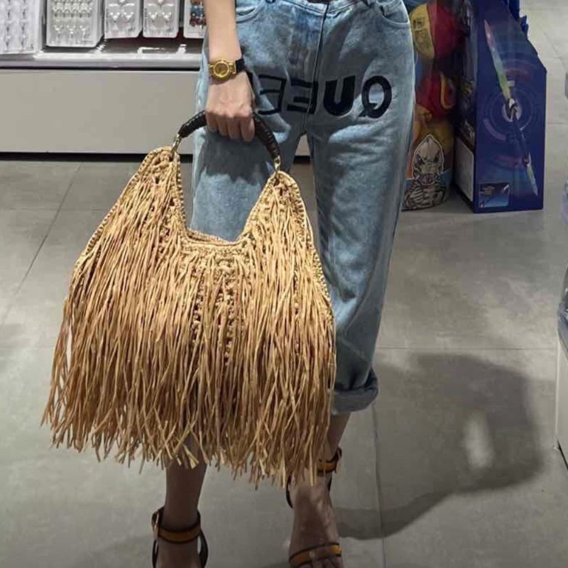 Bohemian Tassel Straw Handbag  - Ethnic Boho Fashion 리뷰 및 가격