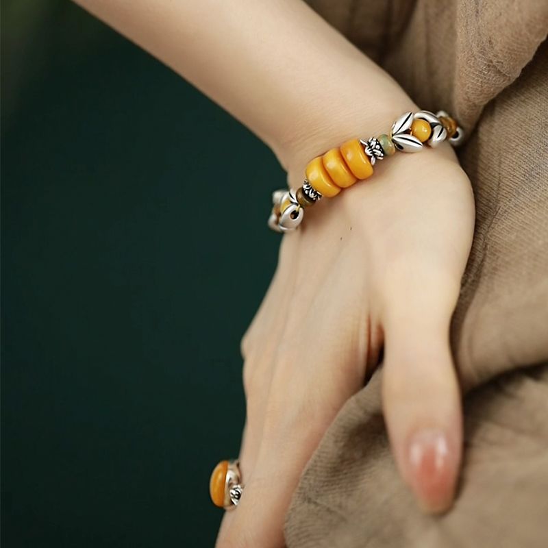 Yellow Disc Round Bead Spacer  - Ethnic Wear Fashion Designer 리뷰 및 가격