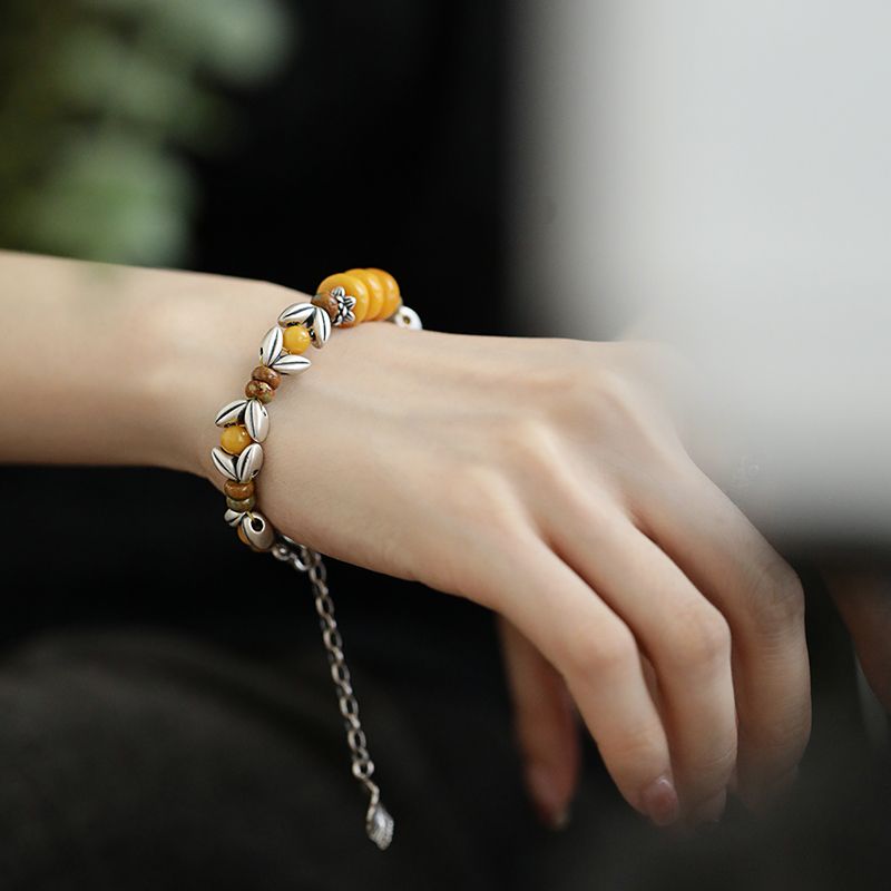 Yellow Disc Round Bead Spacer  - Ethnic Wear Fashion Designer 리뷰 및 가격