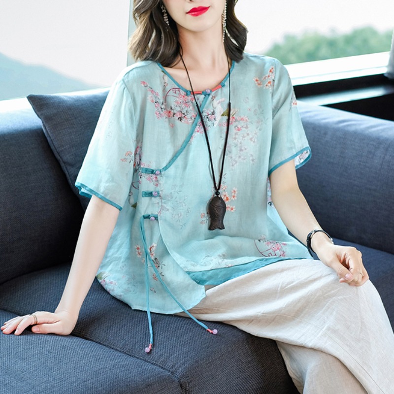 Elegant round Neck Women's T-s - Ethnic Fashion Brand 리뷰 및 가격