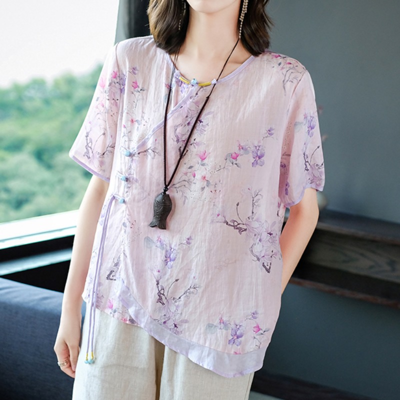 Elegant round Neck Women's T-s - Ethnic Fashion Brand 리뷰 및 가격