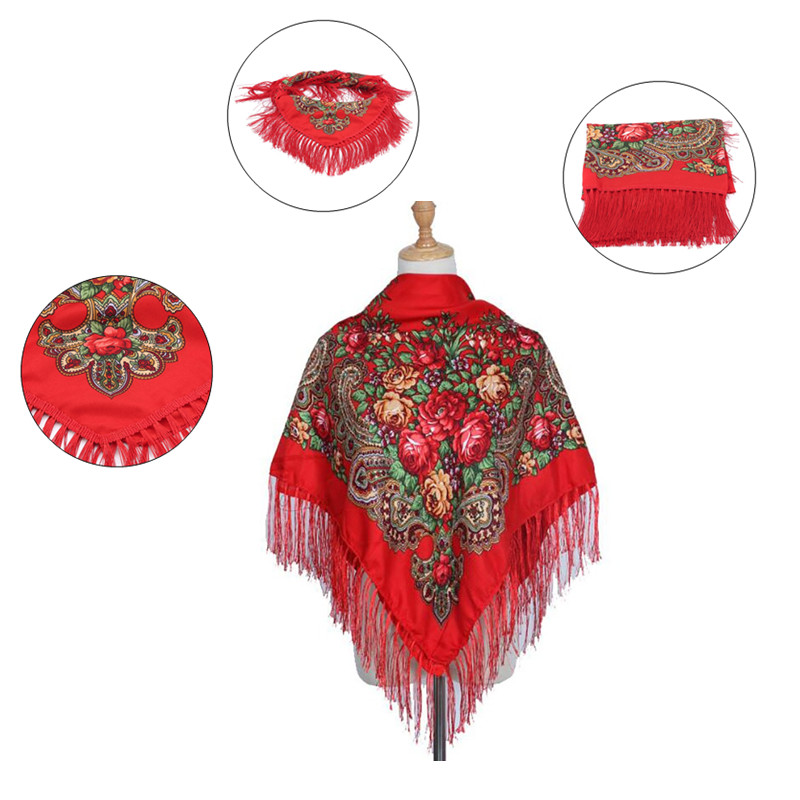 Retro Printed Scarf Winter Boh - Ethnic Boho Fashion 리뷰 및 가격