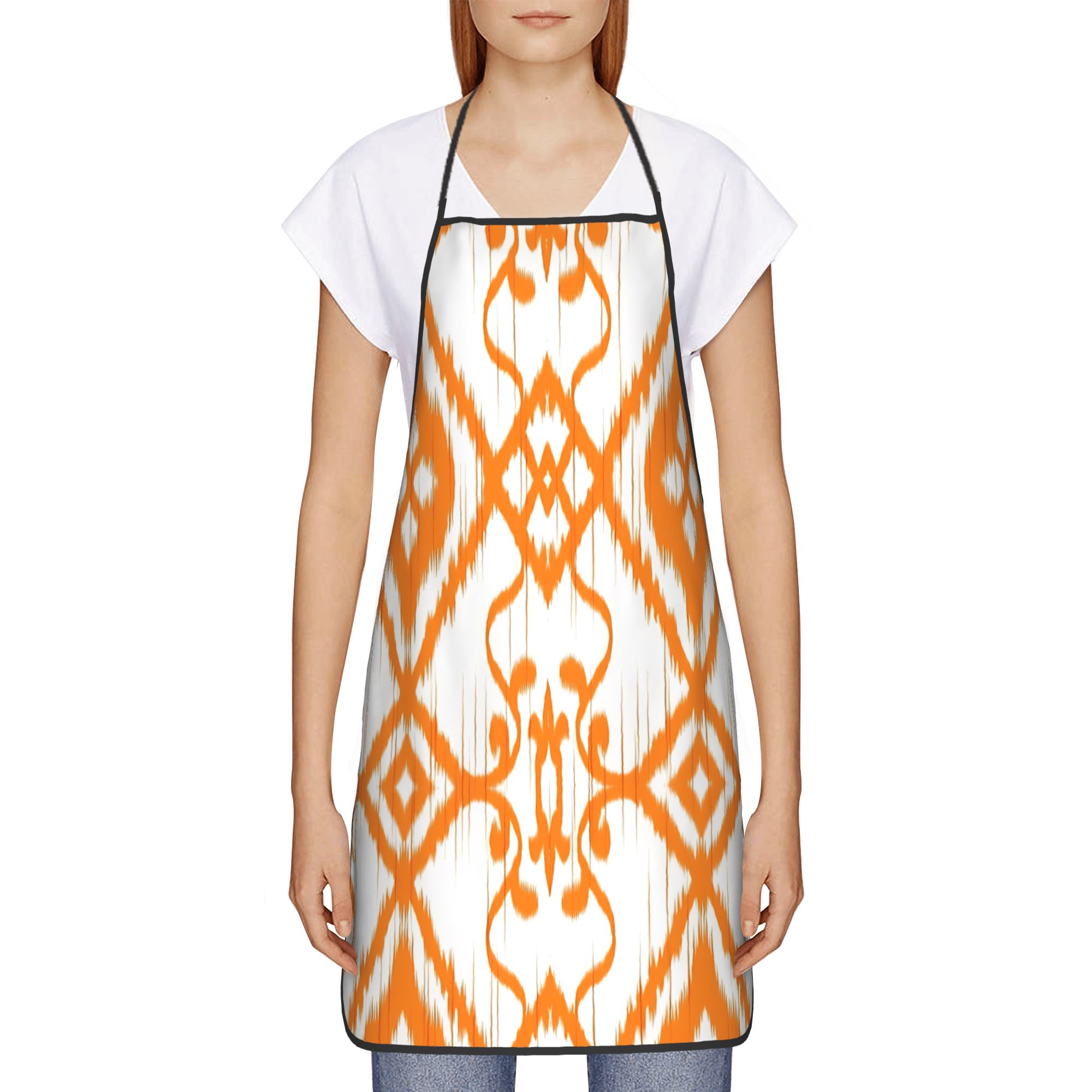 Ikat Moorish Coral Orange Apri - Ikat Woven Fabric 리뷰 및 가격
