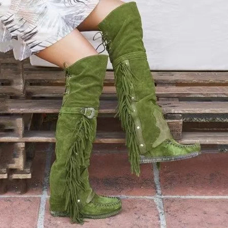 Fashion Bohemia Knee-length Wo - Ethnic Fashion In 리뷰 및 가격