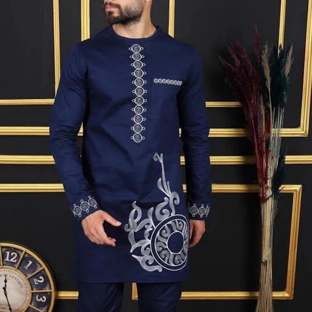 Kaunda Fashion Men's Set Slim  - Dashiki Shirt Men 리뷰 및 가격
