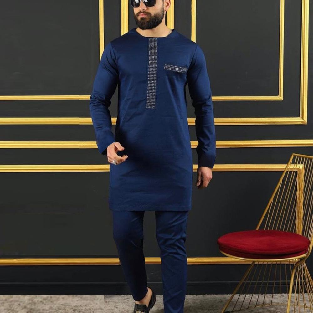 Kaunda Fashion Men's Set Slim  - Dashiki Shirt Men 리뷰 및 가격