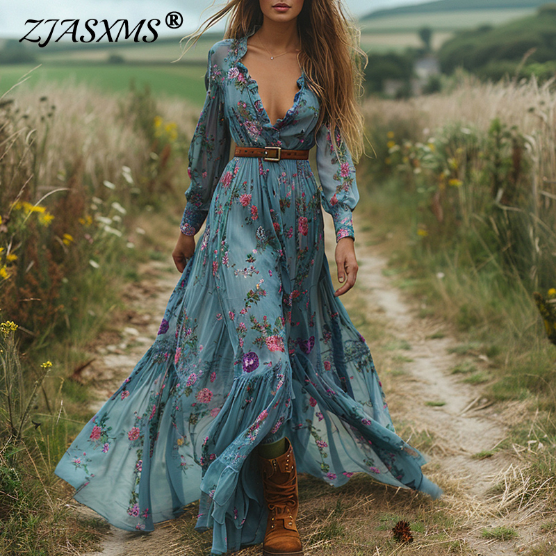 Ethnic Fashion Floral Print Vi - Ethnic Boho Fashion 리뷰 및 가격