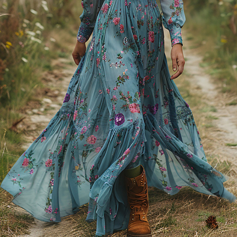 Ethnic Fashion Floral Print Vi - Ethnic Boho Fashion 리뷰 및 가격