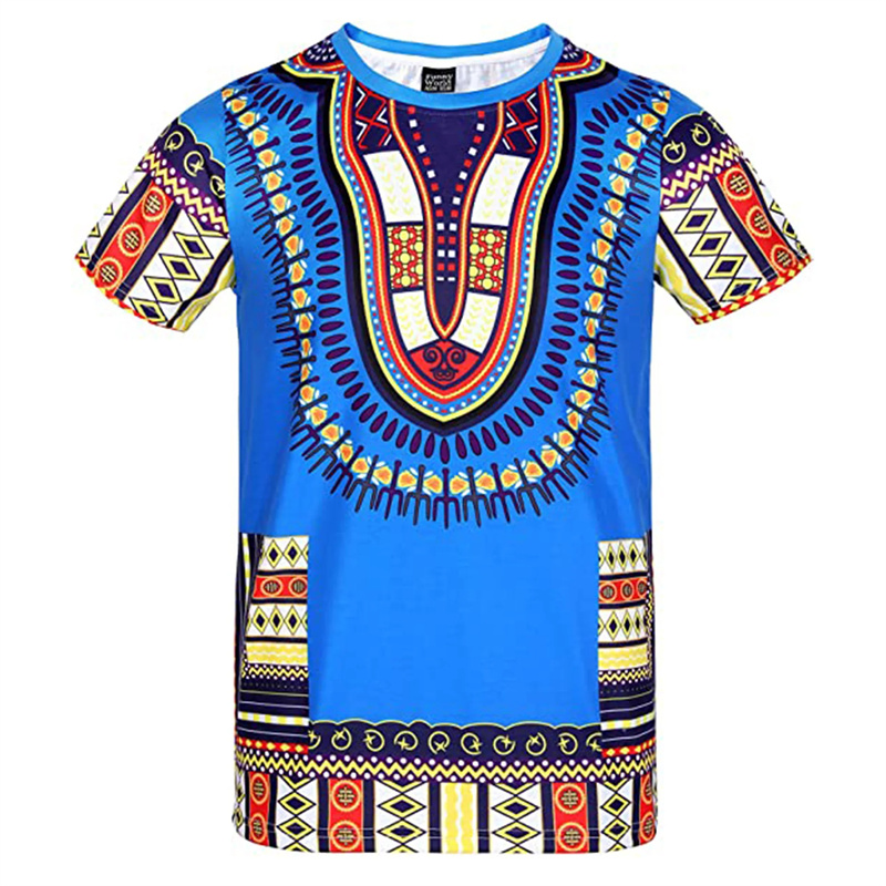 Summer Harajuku 3D Print Afric - Dashiki Shirt Men 리뷰 및 가격