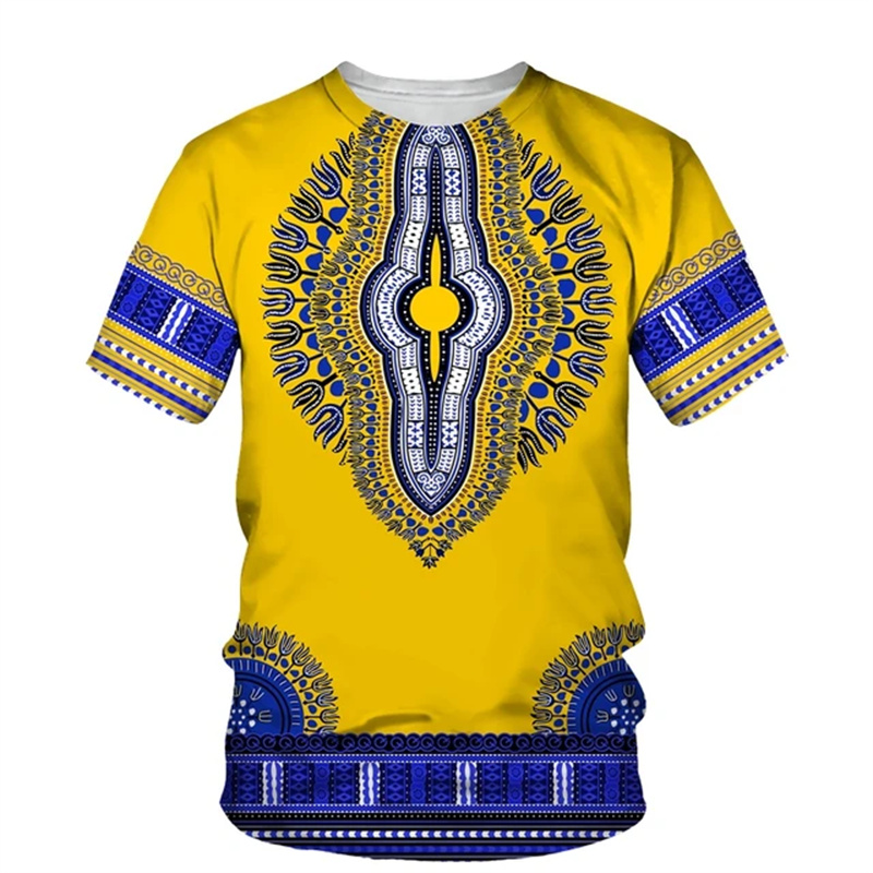 Summer Harajuku 3D Print Afric - Dashiki Shirt Men 리뷰 및 가격