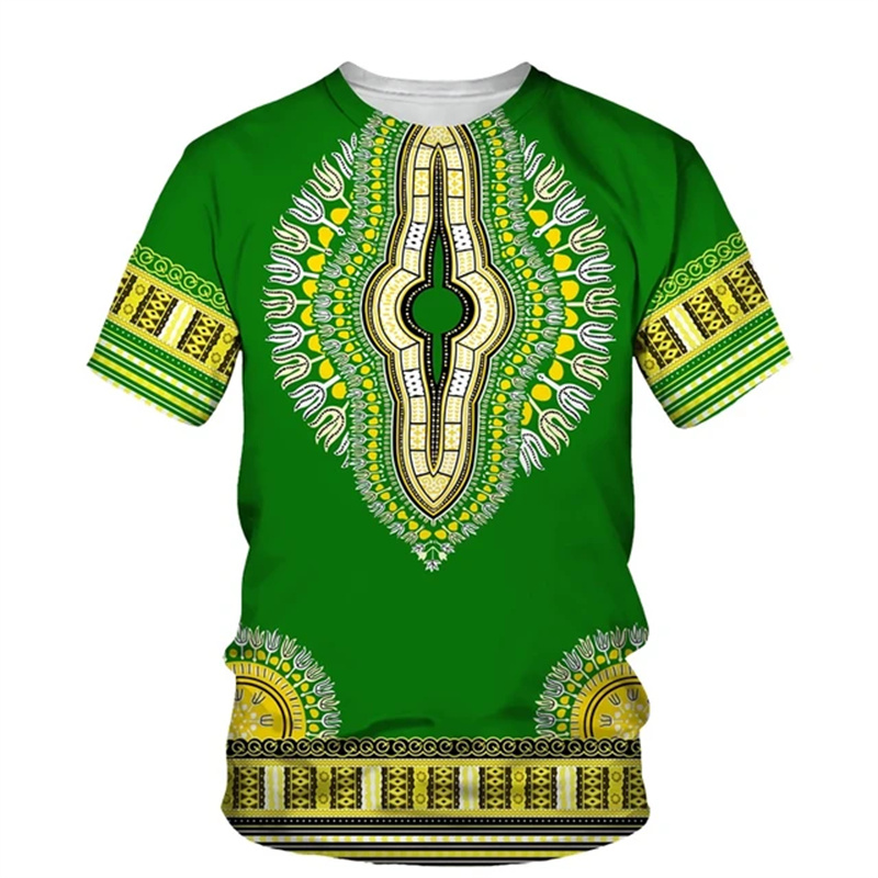 Summer Harajuku 3D Print Afric - Dashiki Shirt Men 리뷰 및 가격