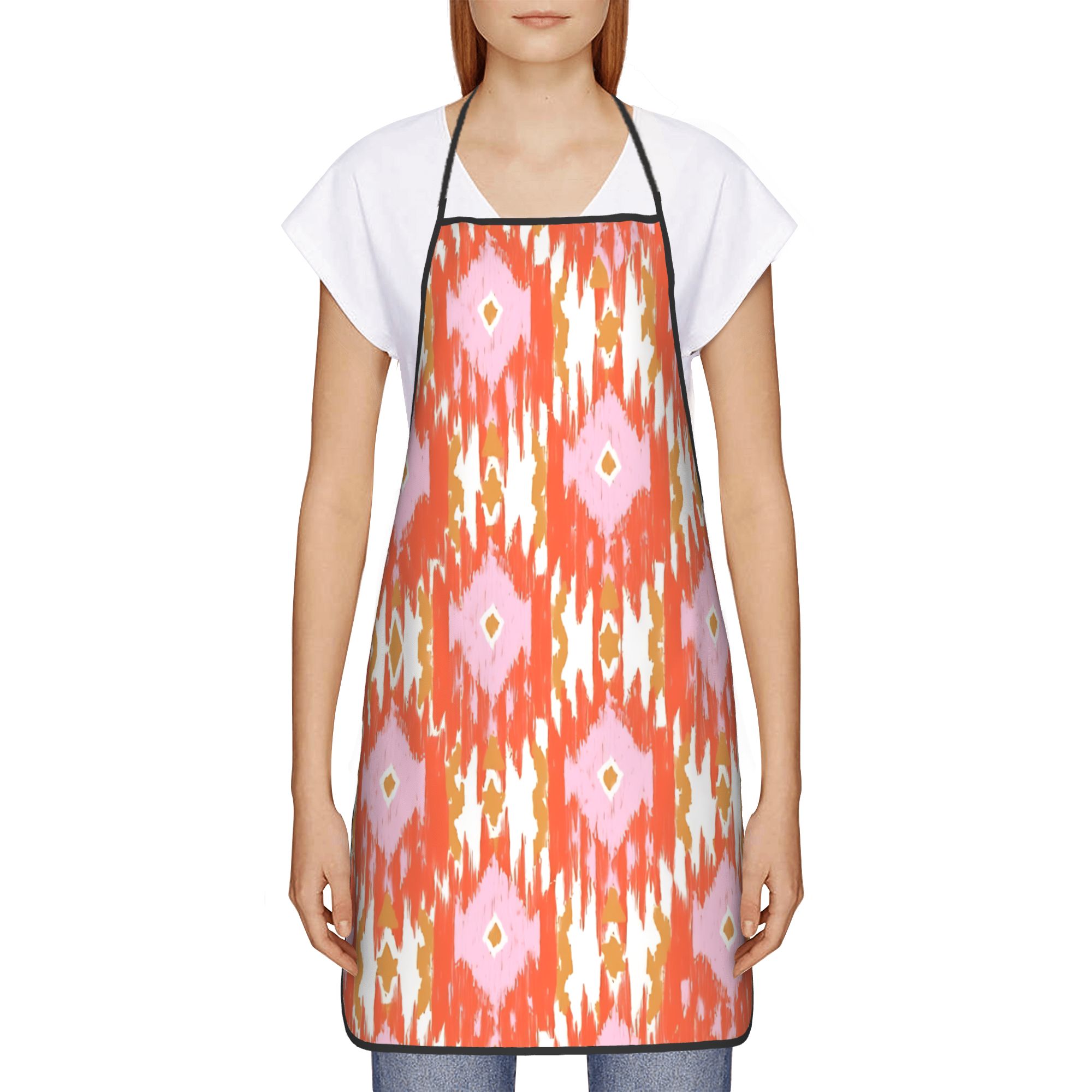 Ikat Moorish Coral Orange Apri - Ikat Woven Fabric 리뷰 및 가격