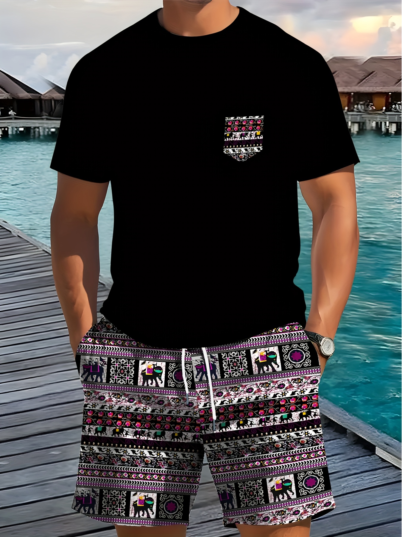 2026 Summer New Men's Short-Sl - Ethnic Fashion In 리뷰 및 가격