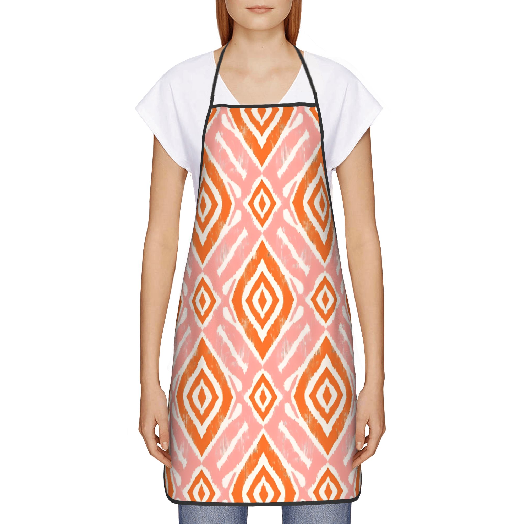 Ikat Moorish Coral Orange Apri - Ikat Woven Fabric 리뷰 및 가격