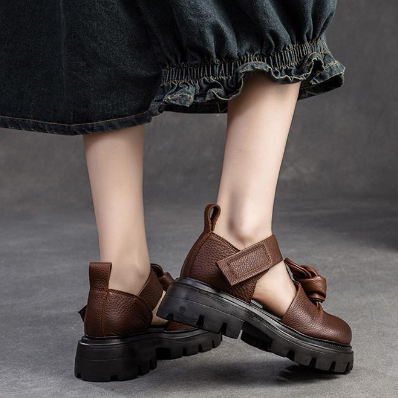 5cm Ethnic Knot Platform Wedge - Ethnic Fashion In 리뷰 및 가격