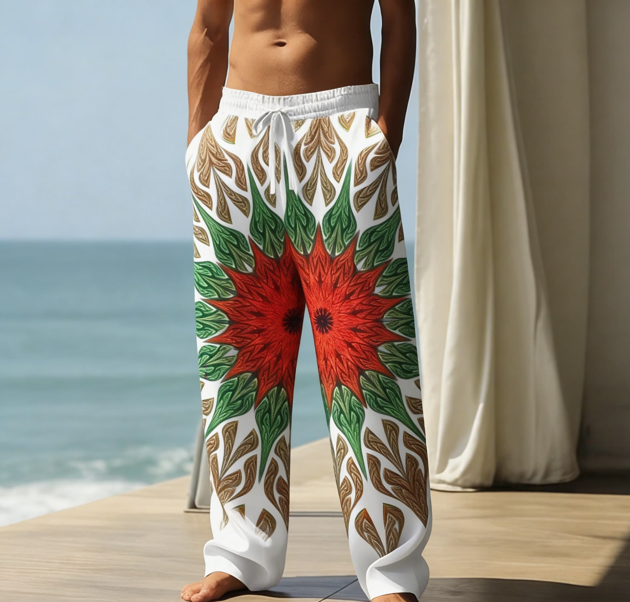 Men's Summer Thin Casual Trous - Ethnic Boho Fashion 리뷰 및 가격