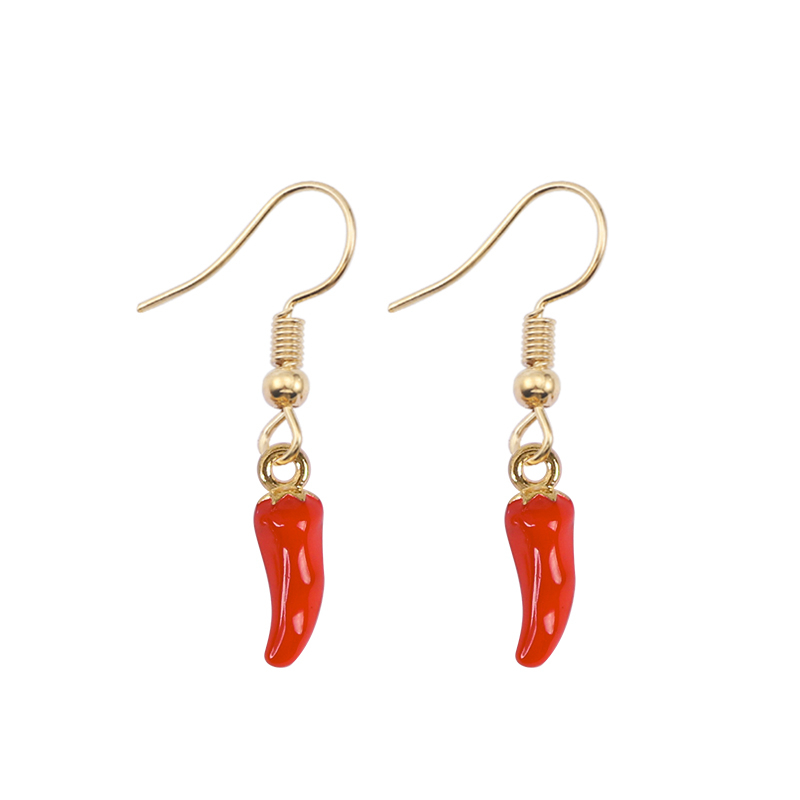 Cute Red Pepper Earrings Pendi - Ethnic Fashion Sale 리뷰 및 가격