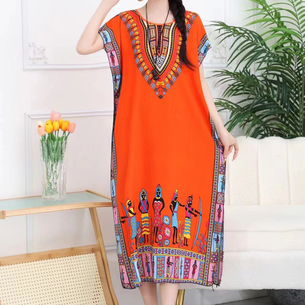 Casual Elegant Bohemian Printe - Ethnic Boho Fashion 리뷰 및 가격
