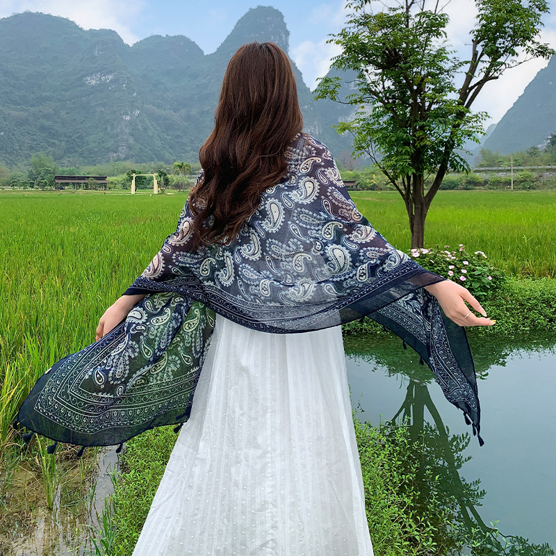 Women Vintage Paisley Scarf Bo - Ethnic Boho Fashion 리뷰 및 가격