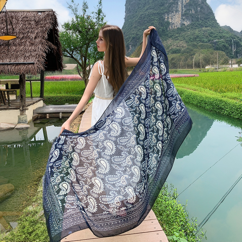 Women Vintage Paisley Scarf Bo - Ethnic Boho Fashion 리뷰 및 가격