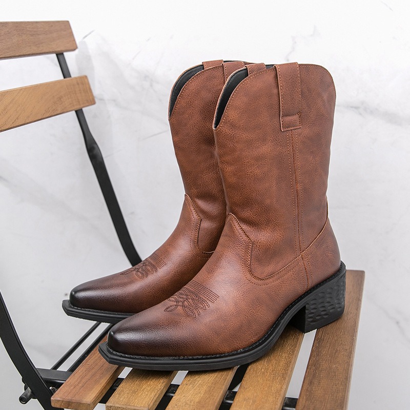 Men Boots Classic Embroidery W - Ethnic Fashion In 리뷰 및 가격
