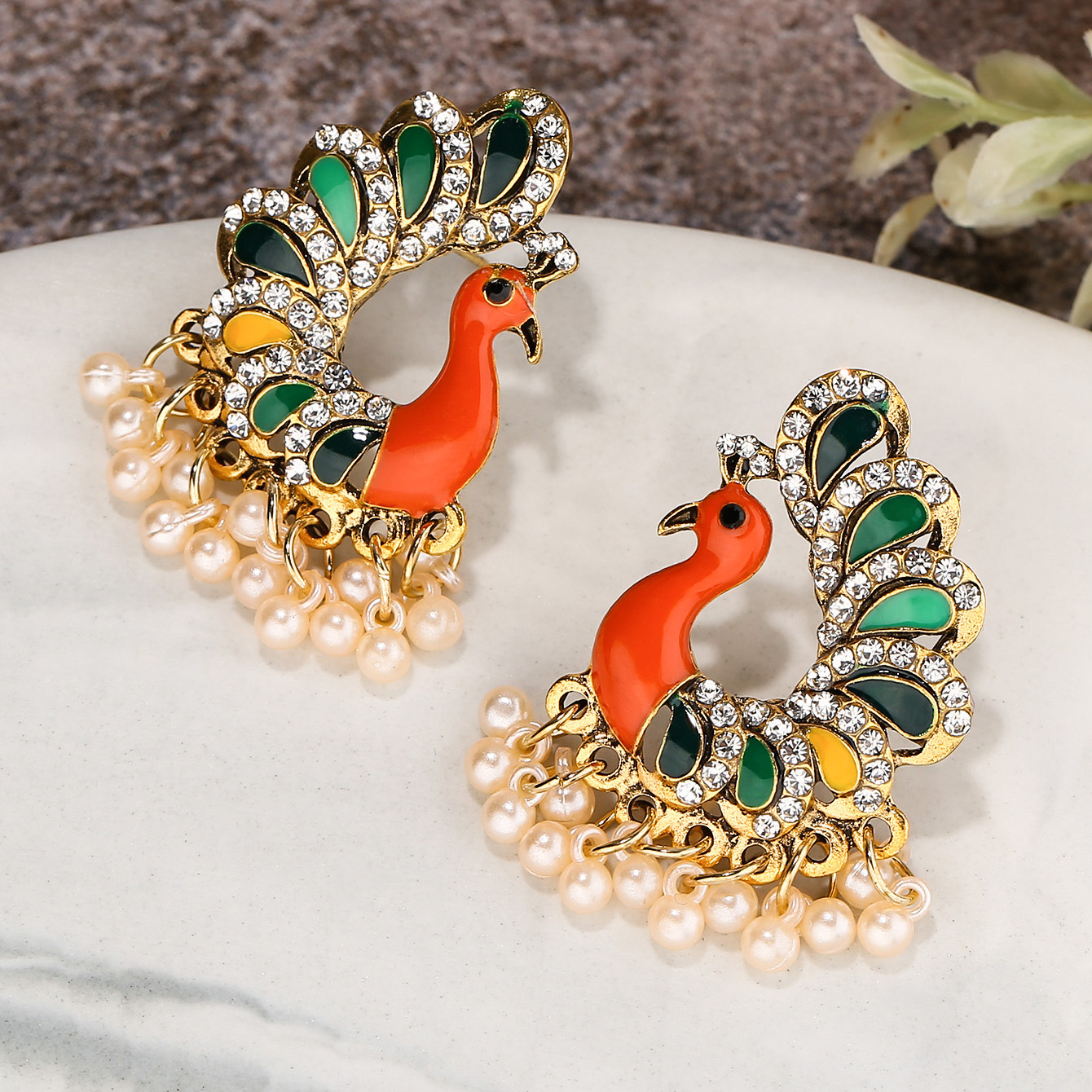 Cross-border earrings, peacock - Ethnic Fashion Sale 리뷰 및 가격