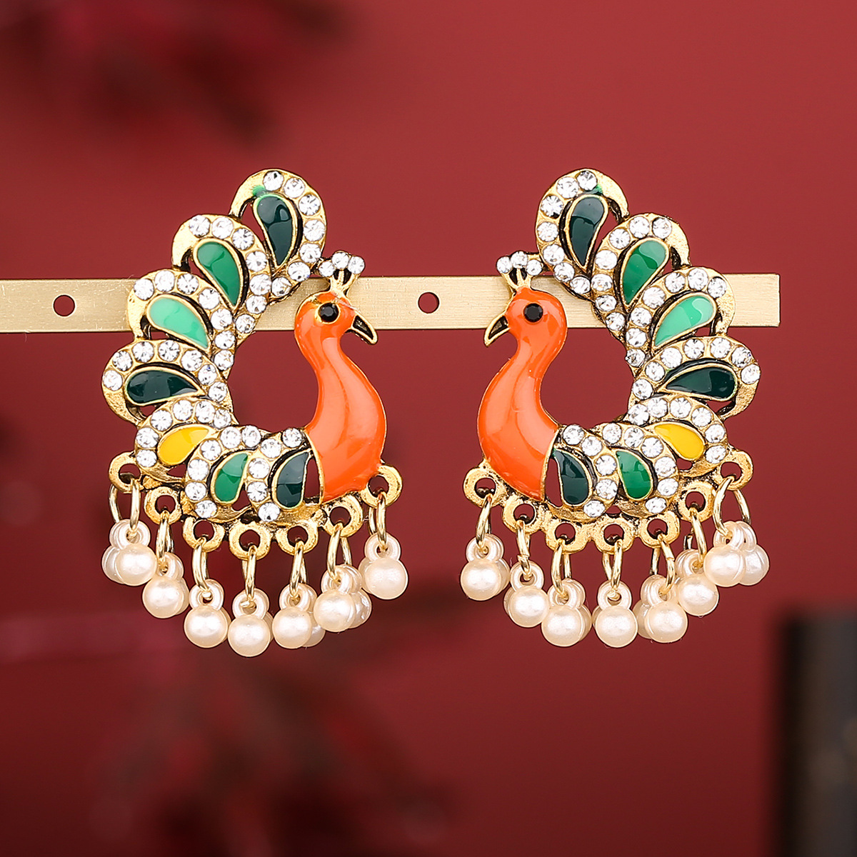 Cross-border earrings, peacock - Ethnic Fashion Sale 리뷰 및 가격
