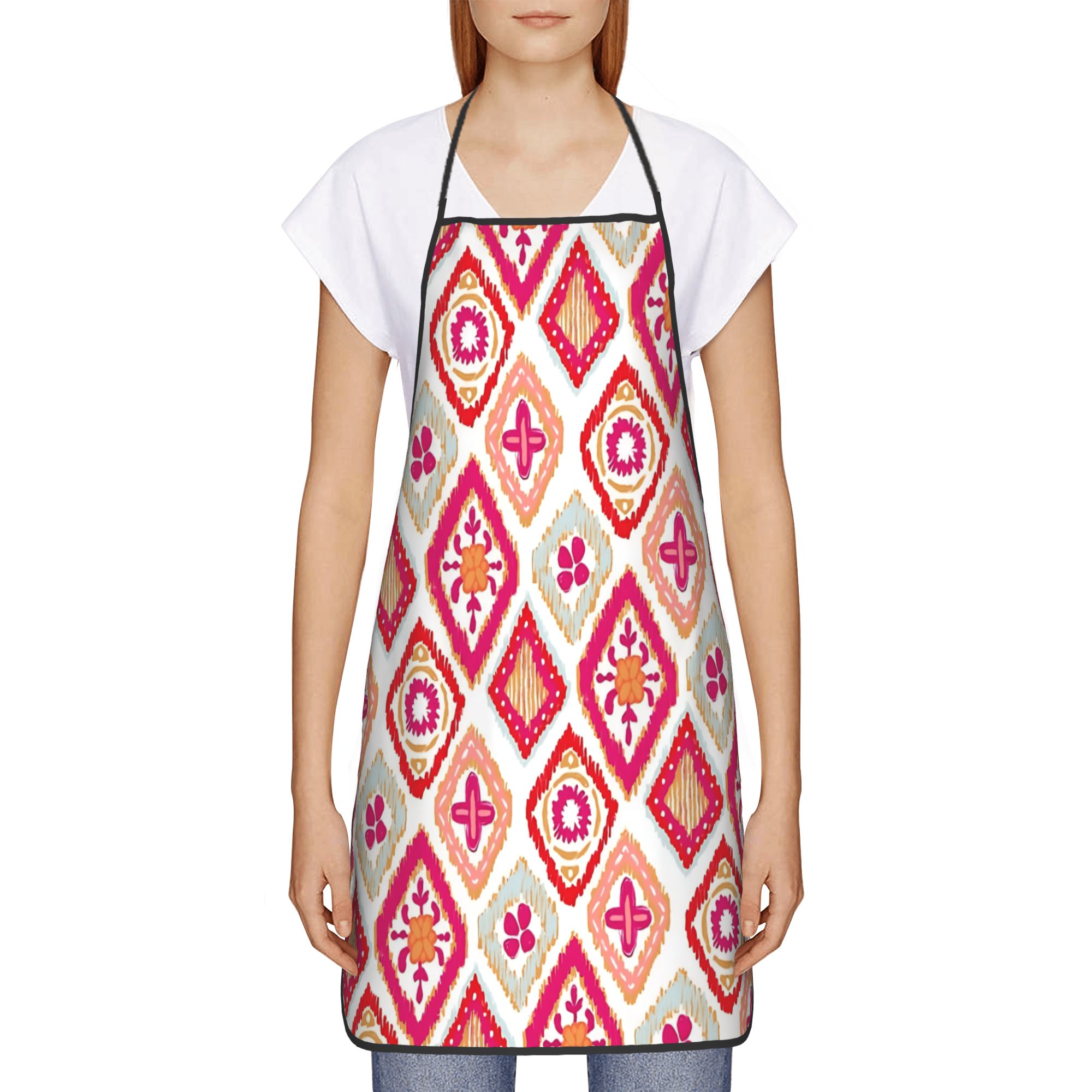 Ikat Moorish Coral Orange Apri - Ikat Woven Fabric 리뷰 및 가격