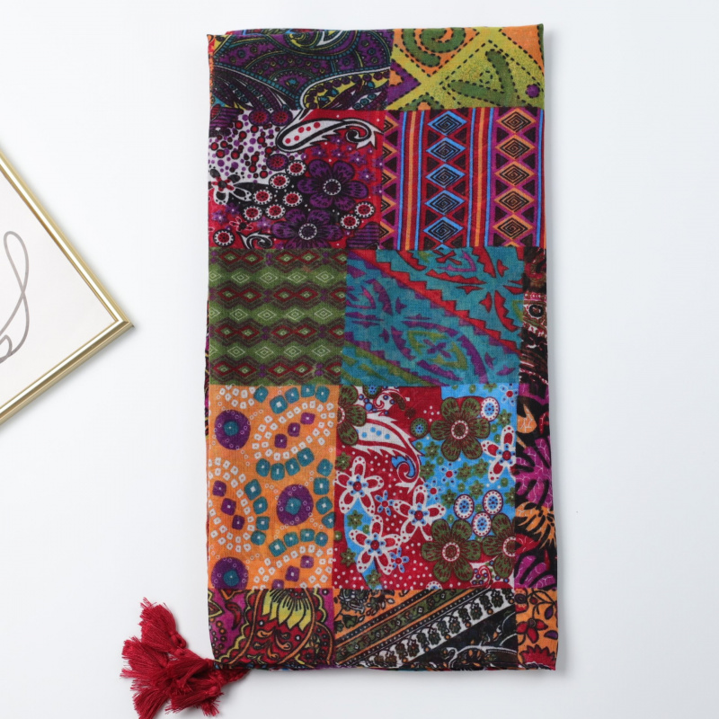 Ethnic Geometric Patchwork Bal - Ethnic Fashion Sale 리뷰 및 가격
