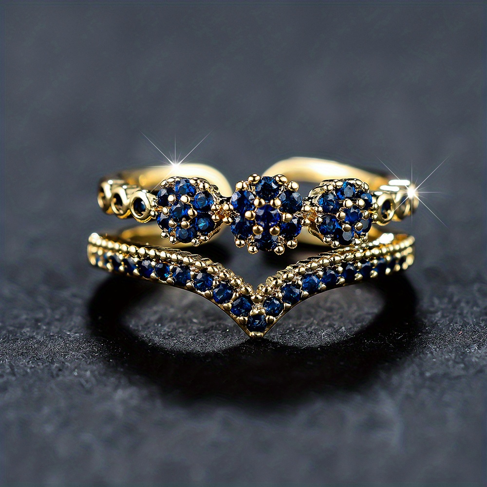 Luxury blue royal style ring,  - Ethnic Wear Fashion Designer 리뷰 및 가격